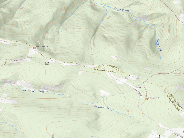 USGS topographic map of USFS dispersed camp — MT #178