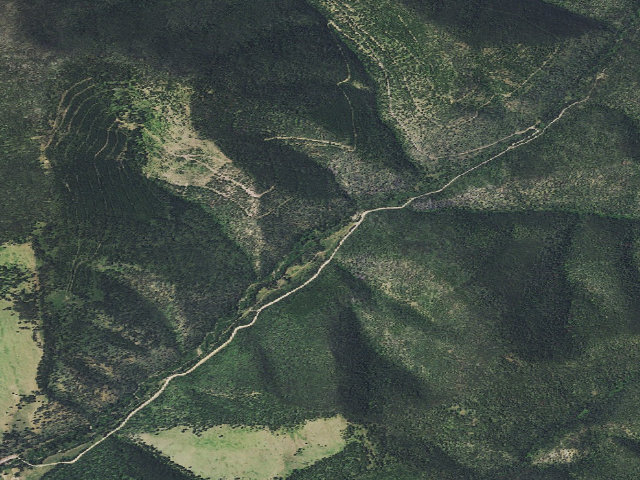 Aerial image of USFS dispersed camp — MT #180