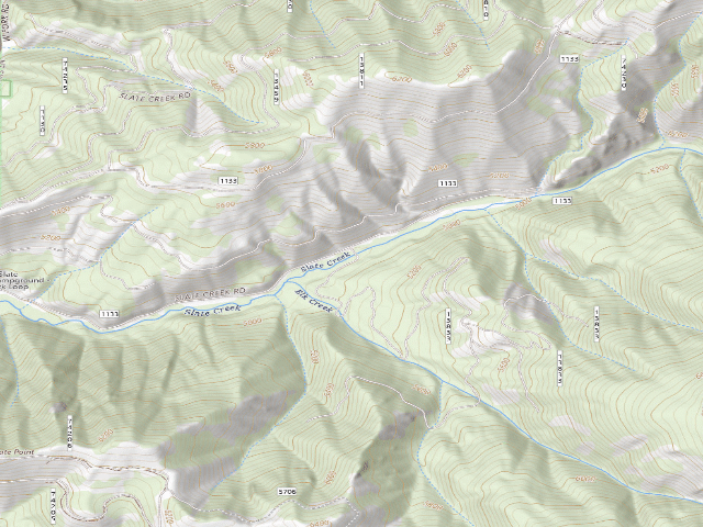 USGS topographic map of USFS dispersed camp — MT #181