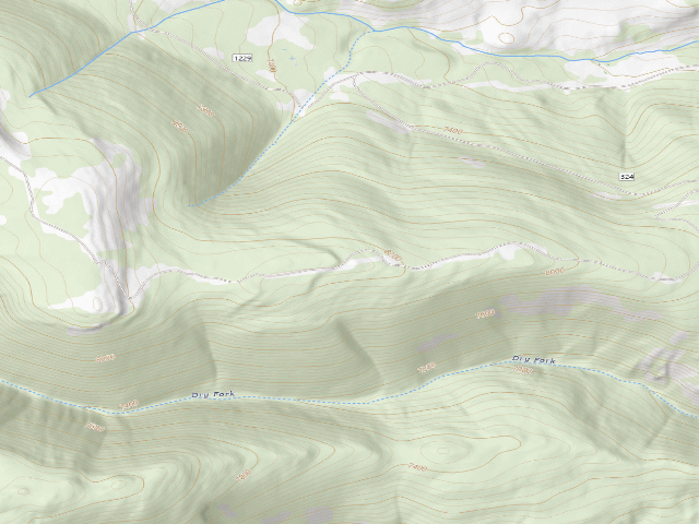 USGS topographic map of USFS dispersed camp — MT #182