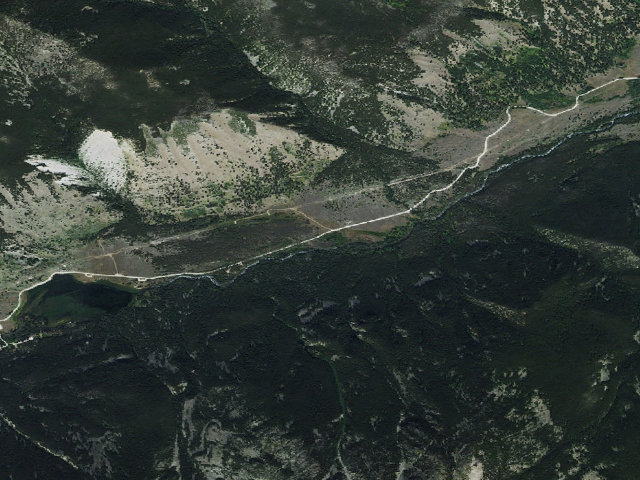 Aerial image of USFS dispersed camp — MT #185