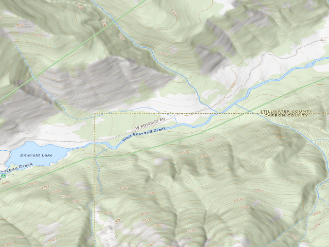 USGS topographic map of USFS dispersed camp — MT #185