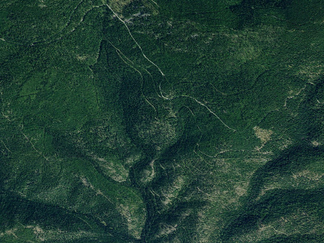 Aerial image of USFS dispersed camp — MT #186