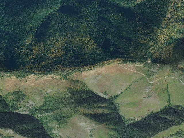 Aerial image of USFS dispersed camp — MT #187
