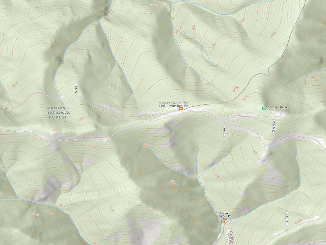 USGS topographic map of USFS dispersed camp — MT #187