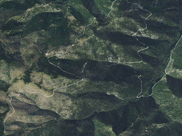 Aerial image of USFS dispersed camp — MT #188