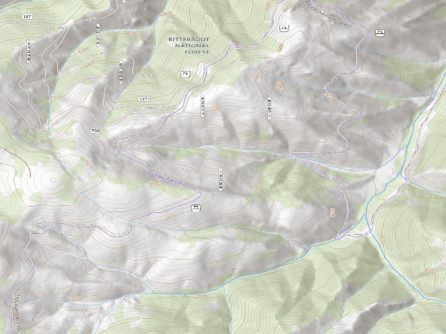USGS topographic map of USFS dispersed camp — MT #188