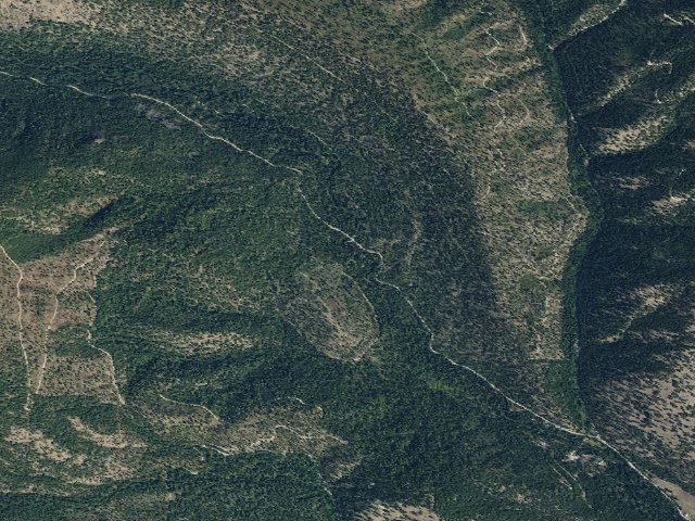Aerial image of USFS dispersed camp — MT #190