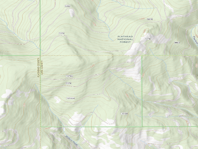 USGS topographic map of USFS dispersed camp — MT #192