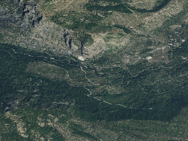 Aerial image of USFS dispersed camp — MT #195