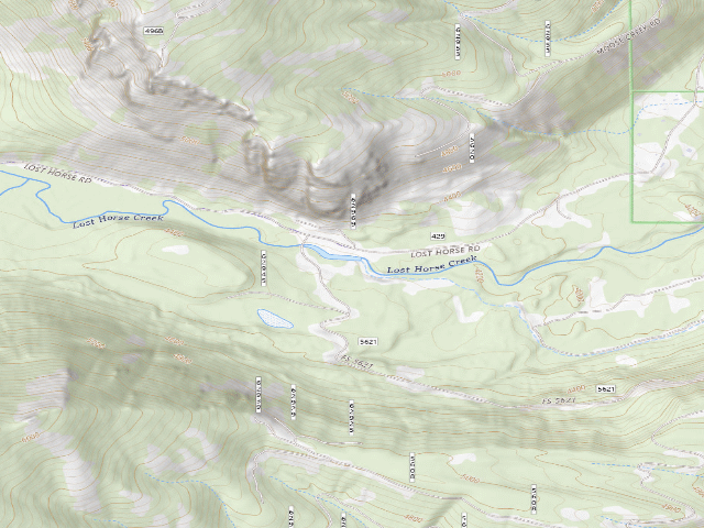 USGS topographic map of USFS dispersed camp — MT #195