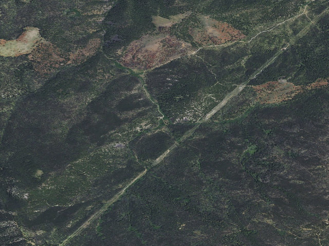 Aerial image of USFS dispersed camp — MT #196