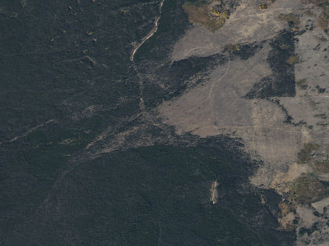 Aerial image of USFS dispersed camp — MT #197