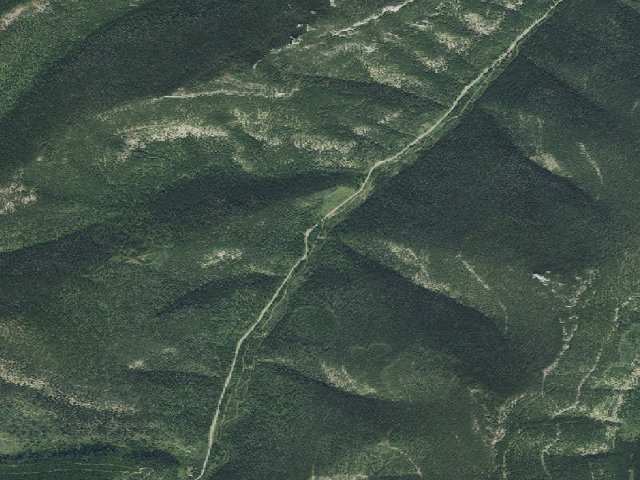 Aerial image of USFS dispersed camp — MT #198