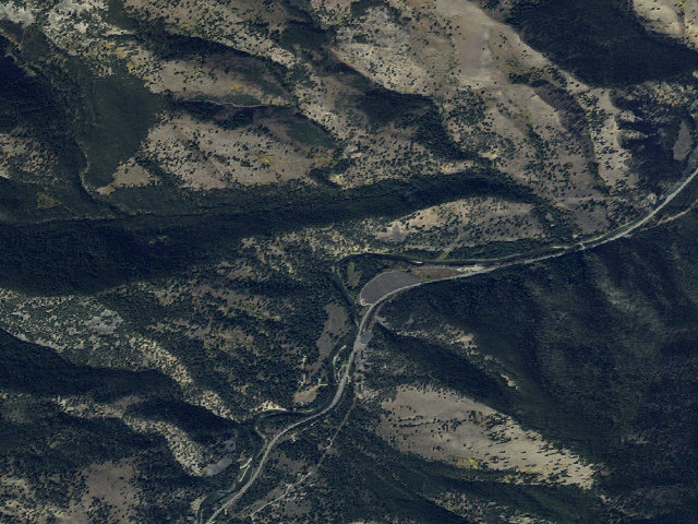 Aerial image of USFS dispersed camp — MT #199