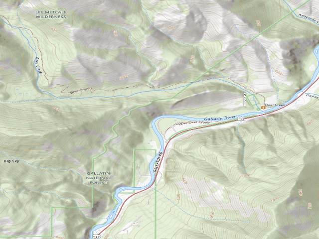 USGS topographic map of USFS dispersed camp — MT #199