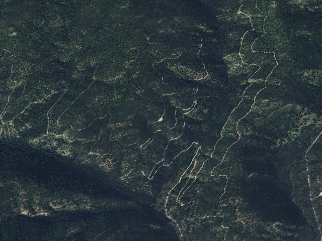 Aerial image of USFS dispersed camp — MT #20