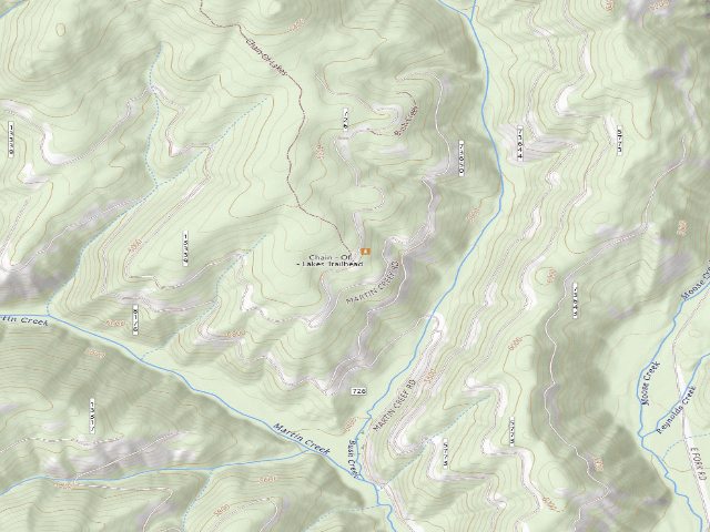 USGS topographic map of USFS dispersed camp — MT #20