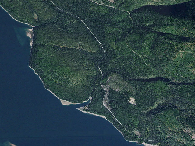 Aerial image of USFS dispersed camp — MT #200