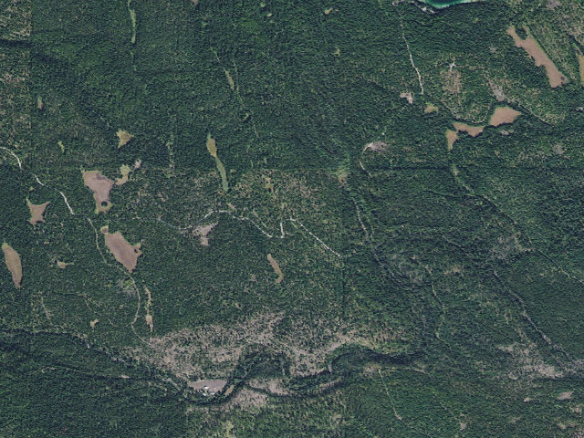 Aerial image of USFS dispersed camp — MT #203