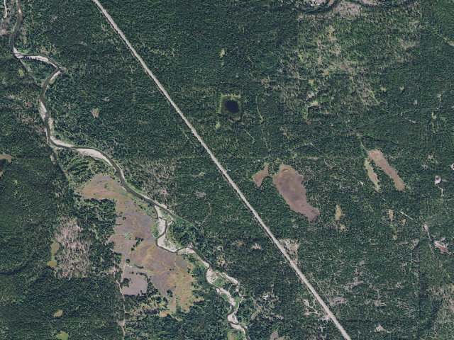 Aerial image of USFS dispersed camp — MT #204