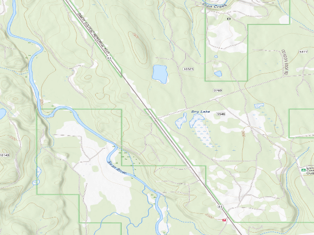 USGS topographic map of USFS dispersed camp — MT #204
