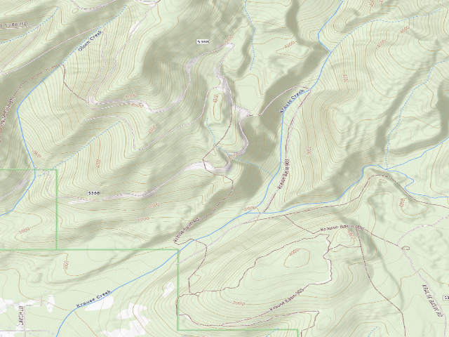 USGS topographic map of USFS dispersed camp — MT #206