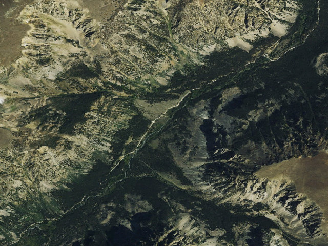 Aerial image of USFS dispersed camp — MT #209