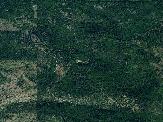 Aerial image of USFS dispersed camp — MT #210