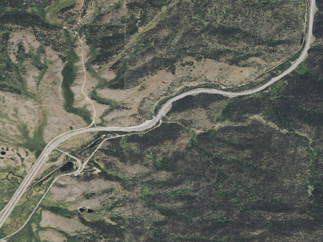 Aerial image of USFS dispersed camp — MT #217