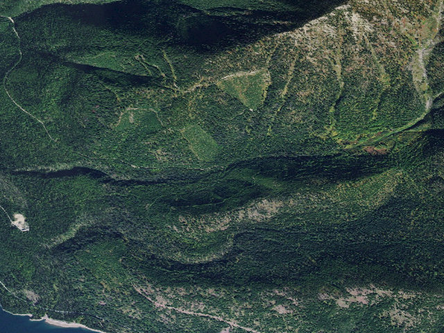 Aerial image of USFS dispersed camp — MT #219