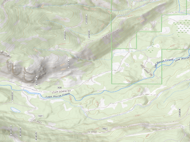 USGS topographic map of USFS dispersed camp — MT #224