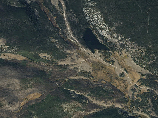 Aerial image of USFS dispersed camp — MT #227