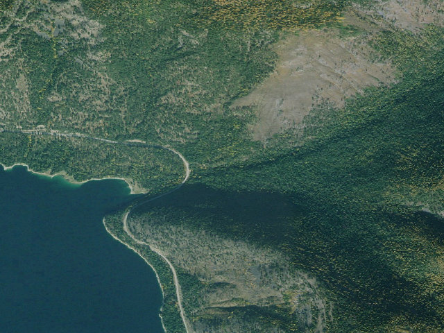 Aerial image of USFS dispersed camp — MT #228