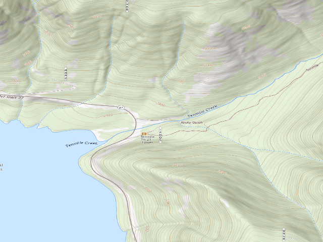 USGS topographic map of USFS dispersed camp — MT #228