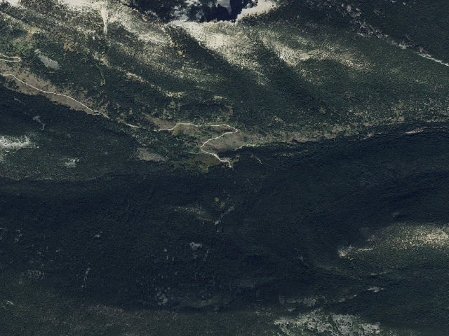 Aerial image of USFS dispersed camp — MT #229