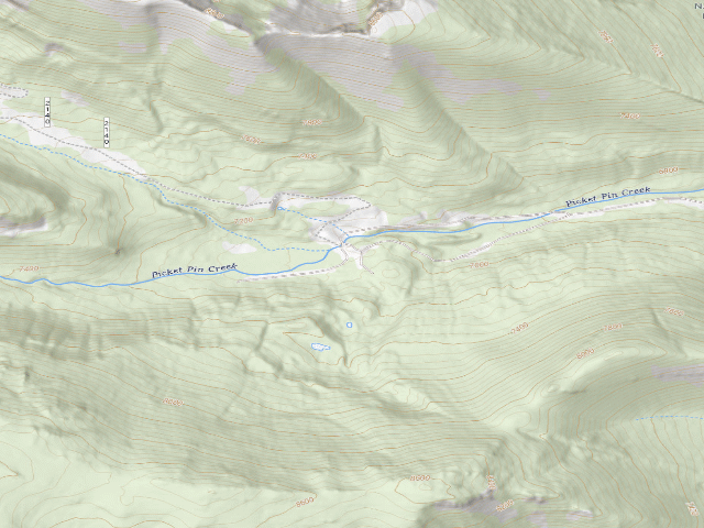 USGS topographic map of USFS dispersed camp — MT #229