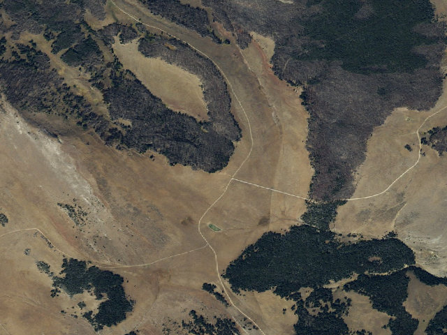 Aerial image of USFS dispersed camp — MT #23