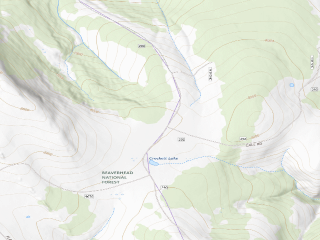USGS topographic map of USFS dispersed camp — MT #23