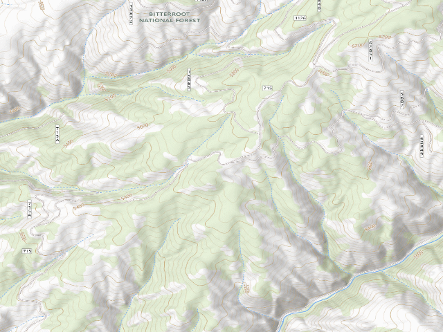 USGS topographic map of USFS dispersed camp — MT #232