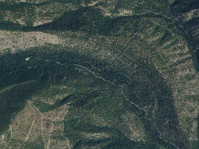 Aerial image of USFS dispersed camp — MT #233
