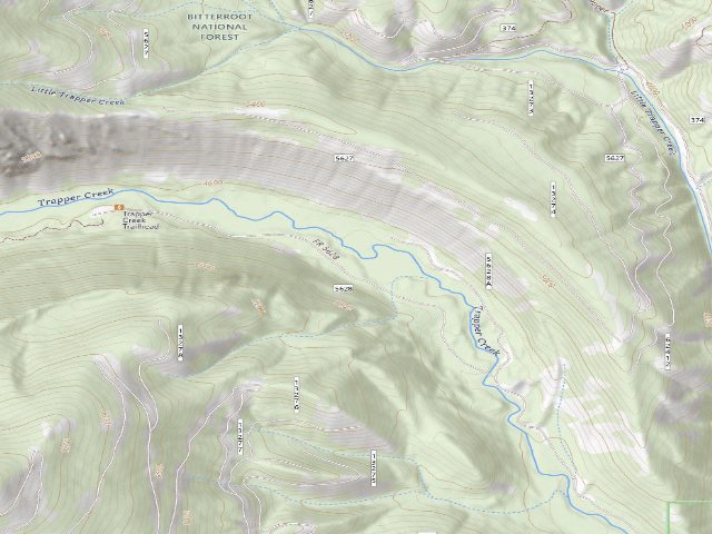 USGS topographic map of USFS dispersed camp — MT #233