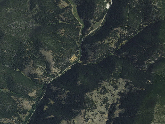 Aerial image of USFS dispersed camp — MT #235