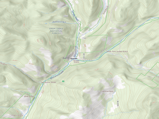 USGS topographic map of USFS dispersed camp — MT #235