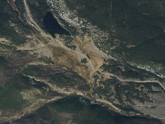 Aerial image of USFS dispersed camp — MT #238