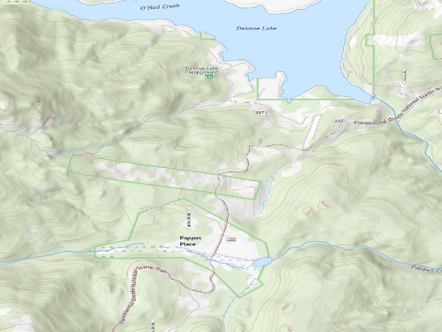 USGS topographic map of USFS dispersed camp — MT #24