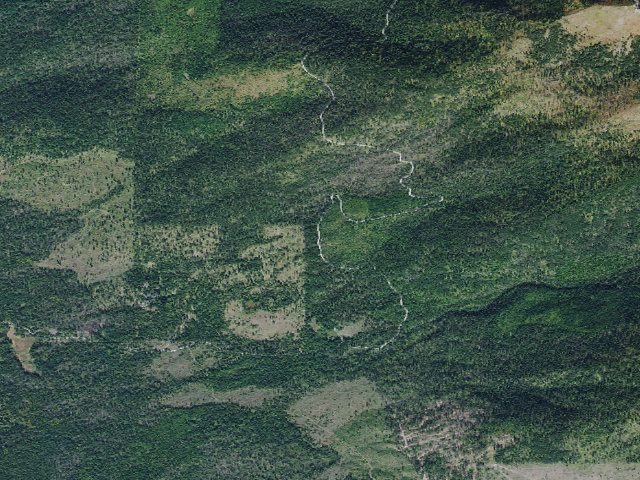 Aerial image of USFS dispersed camp — MT #240