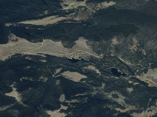 Aerial image of USFS dispersed camp — MT #241
