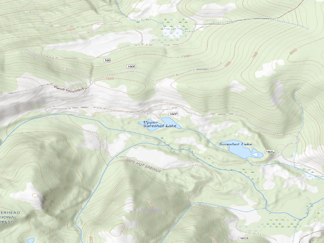 USGS topographic map of USFS dispersed camp — MT #241