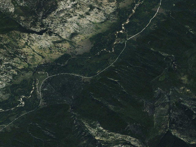 Aerial image of USFS dispersed camp — MT #242